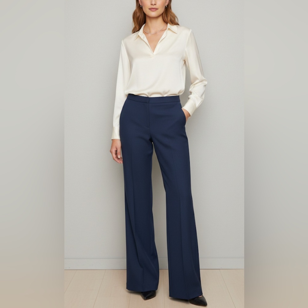 *NEW* Massimo Dutti Blue, Wool, Boot Cut / Flare Pants
